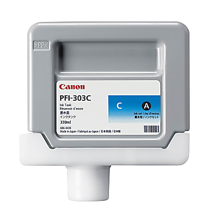 Canon® PFI-303C Cyan Ink Cartridge, 2959B001AA