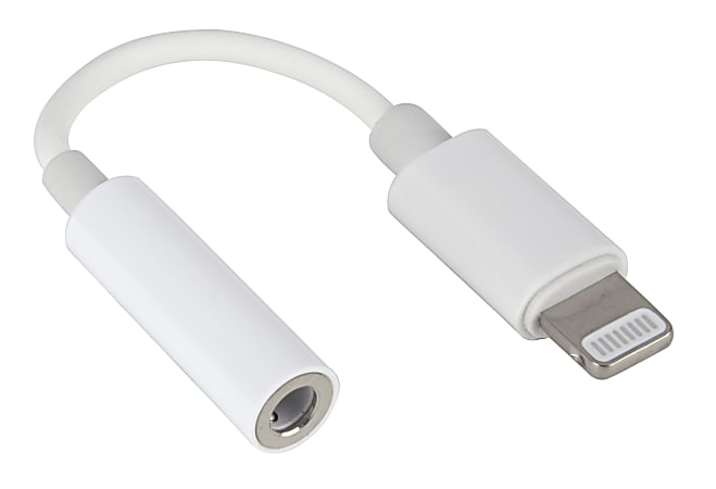 Apple Lightning To 3.5mm Headphone Jack Adaptor (White)