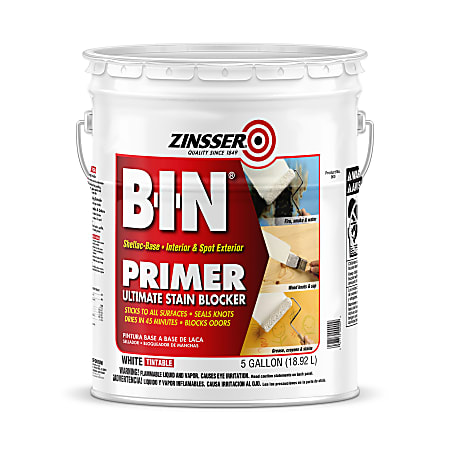 Zinsser BIN Shellac Primer, 5 Gallons