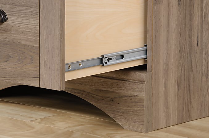 Sauder Harbor View 63 W Computer Desk With Hutch Salt Oak Office Depot
