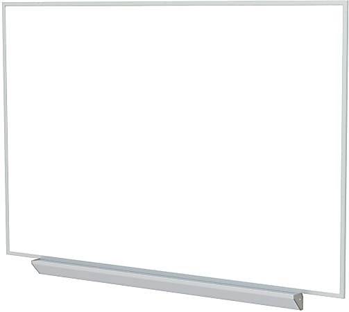 Ghent M1 Porcelain Magnetic Whiteboard, 51-1/4” x 87-15/16”, White, Satin Aluminum Frame