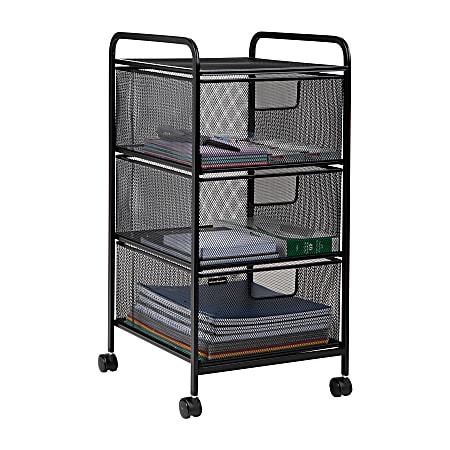 Mind Reader Rolling Storage Cart with 3 Removable