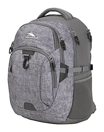 High Sierra® Jarvis Backpack With 17" Laptop Pocket, Wooly Weave/Slate