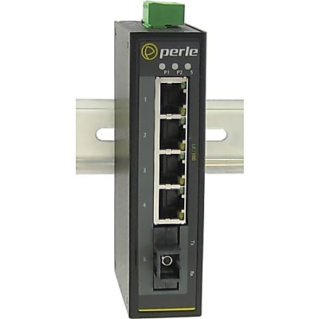Perle IDS-105F-S1SC20U-XT - Industrial Ethernet Switch - 5 Ports - 10/100Base-TX, 100Base-BX - 2 Layer Supported - Rail-mountable, Wall Mountable, Panel-mountable - 5 Year Limited Warranty