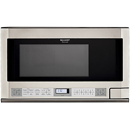 Sharp® R1214T 1.5 Cu Ft Over-The-Range Microwave, Stainless Steel