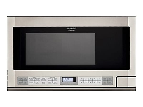 Sharp® R1214T 1.5 Cu Ft Over-The-Range Microwave, Stainless Steel