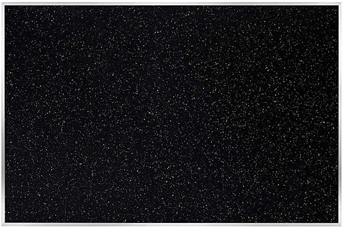 Ghent Recycled Bulletin Board, 48-1/2” x 87-15/16”, 90% Recycled, Confetti, Satin Aluminum Frame