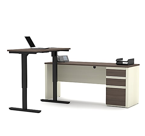 Bestar Prestige + 72"W L-Shaped Standing Corner Desk