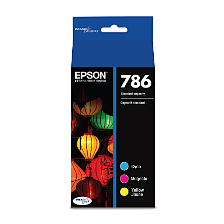 Epson® 786 DuraBrite® Cyan, Magenta, Yellow Ultra Ink Cartridges, Pack Of 3, T786520-S