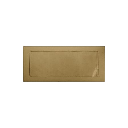 LUX #10 Envelopes, Full-Face Window, Peel & Press Closure, Grocery Bag, Pack Of 500