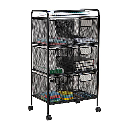 Mind Reader Network Collection 6-Drawer Office Utility Cart,
