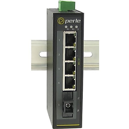 Perle IDS-105F-S1SC20D-XT - Industrial Ethernet Switch - 5 Ports - 100Base-TX, 100Base-BX - 2 Layer Supported - Wall Mountable, Rail-mountable, Panel-mountable - 5 Year Limited Warranty