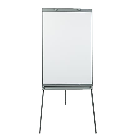 Mind Reader Dry-Erase Whiteboard Flip Chart, 76 1/2”H x 25 1/2”W x 8 1/2”D, Aluminum Frame With Silver Finish