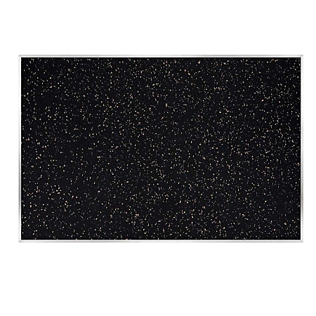 Ghent Recycled Bulletin Board, 48-1/2” x 87-15/16”, 90% Recycled, Tan Speckled, Satin Aluminum Frame