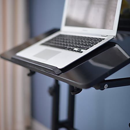 Mind Reader 27 W 2 Tier Sit And Stand Desk Black Office Depot