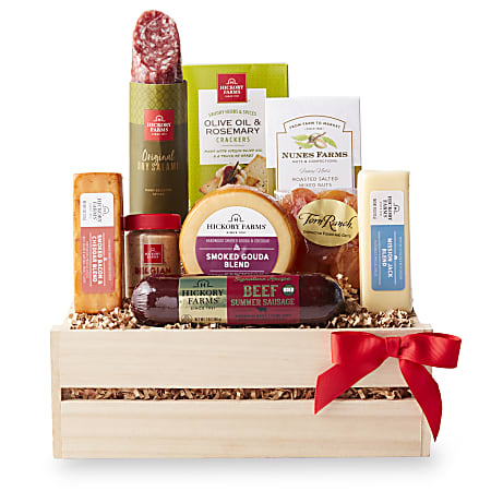 Hickory Farms - Premium Meat and Cheese Gift Crate - 9 items