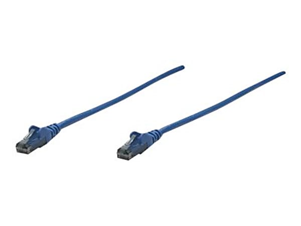 Intellinet Network Patch Cable, Cat6, 0.5m, Blue, CCA, U/UTP, PVC, RJ45, Gold Plated Contacts, Snagless, Booted, Lifetime Warranty, Polybag - 342568