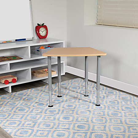 Flash Furniture Hex Collaborative 27"W Student Desk, Natural