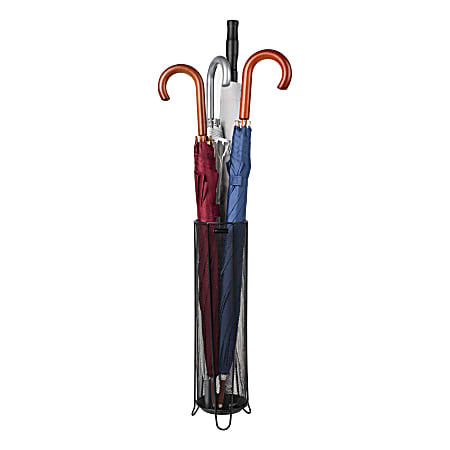Mind Reader Network Collection Umbrella Stand, 20-1/2"H x 5-1/2"W x 5-1/2"D, Black