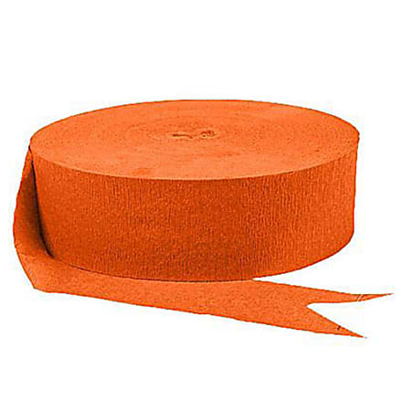 Amscan Jumbo Crepe Paper Streamers 500 Orange Peel Pack Of 6 Rolls - Office  Depot