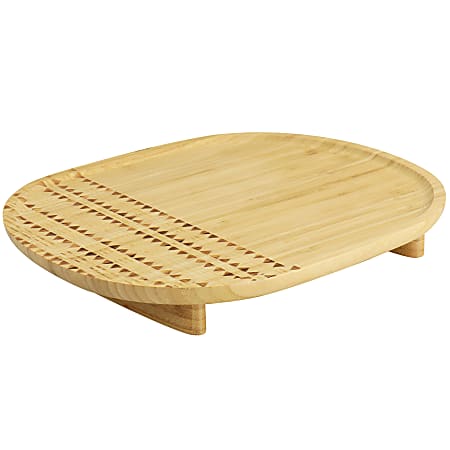 Gibson Home Sadler Serving Tray, 13-1/2", Brown