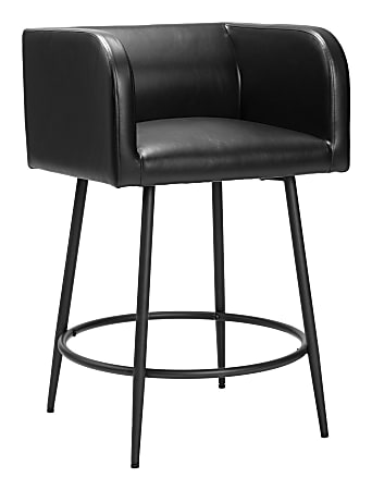 Zuo Horbat Counter-Height Stools, Black, Set Of 2 Stools