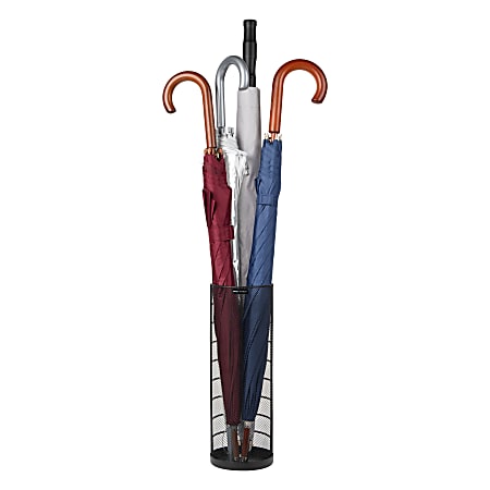 Mind Reader Network Collection Umbrella Stand, 15-3/4"H x 5-1/2"W x 5-1/2"D, Black
