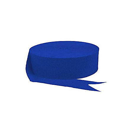 Amscan Jumbo Crepe Paper Streamers, 500', Royal Blue, Pack Of 6 Rolls