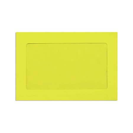 LUX #6 1/2 Full-Face Window Envelopes, Middle Window, Gummed Seal, Citrus, Pack Of 500