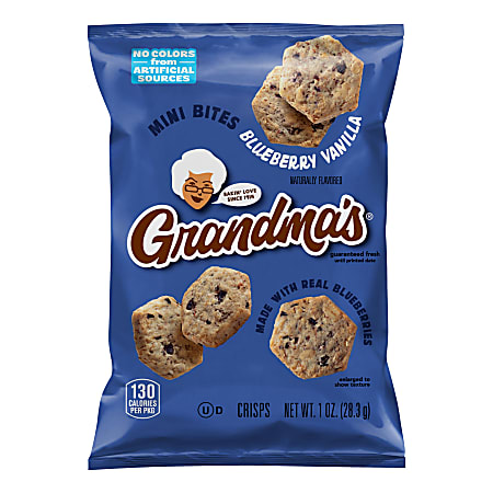 Grandma's® Blueberry Vanilla Mini Bites, 1 Oz, Total Qty 80