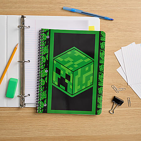 Minecraft Licensed Single Subject Wide Ruled Notebook 8.5 x 11 70 ...
