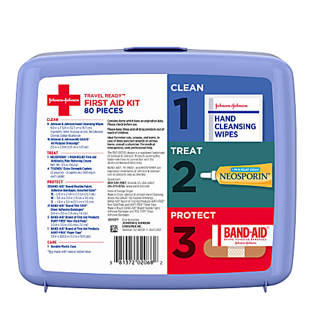 Johnson Johnson Travel Ready Portable Emergency First Aid Johnson Johnson Travel Ready Portable Emergency First Aid