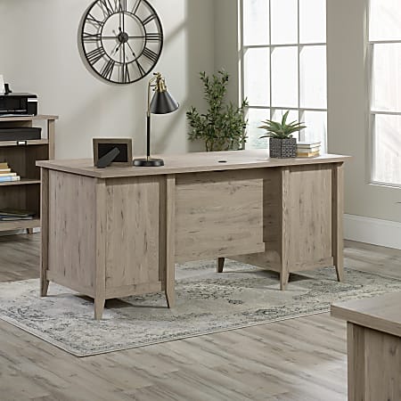 Sauder&reg; Summit Station 66"W Executive Computer Desk, Laurel Oak