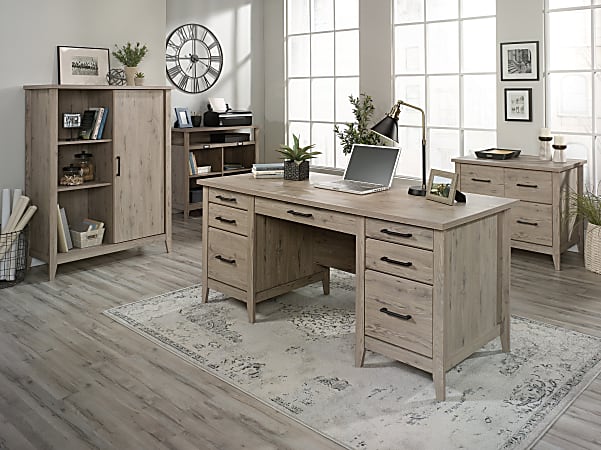 Sauder Summit Station 66 W Executive Computer Desk Laurel Oak Office Depot