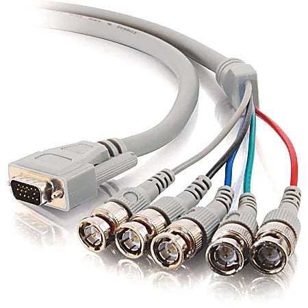C2G 6ft Premium HD15 Male to RGBHV (5-BNC) Male Video Cable
