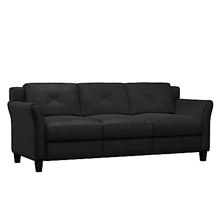 Lifestyle Solutions Hanson Microfiber Sofa, Black