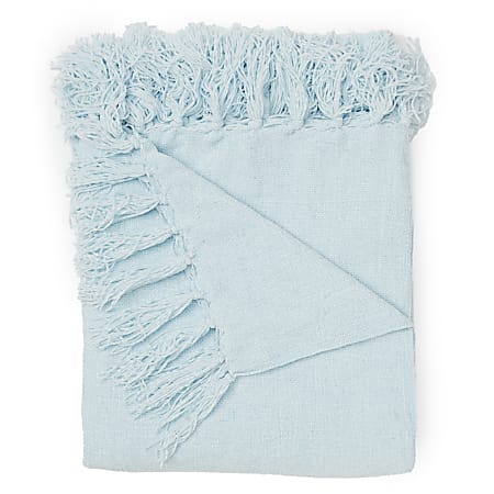 Blue tassel throw hotsell