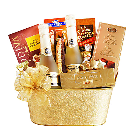 Givens Gifting Sparkling Delight Gift Basket, 16"H X 10"W X 6"D, Multicolor