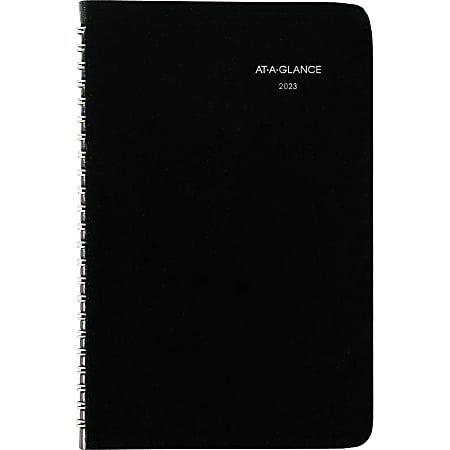 AT-A-GLANCE DayMinder 2023 RY Weekly Appointment Book Planner, Tabbed Telephone/Address Pages, Black, Small, 5" x 8"