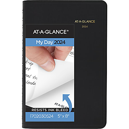 2024 AT-A-GLANCE® 24-Hour Daily Appointment Book Planner, 5"