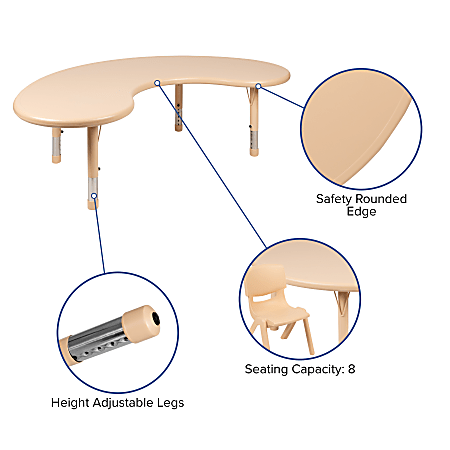 Flash furniture sales half moon table