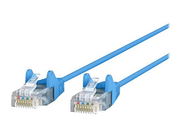 Belkin CAT6 Slim Gigabit Snagless UTP Ethernet Cable - 1 ft Category 6 Network Cable  - CE001B01BLUS