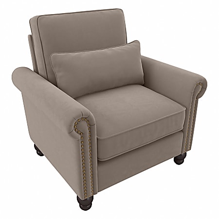Bush® Furniture Coventry Accent Chair With Arms, Tan, Standard Delivery