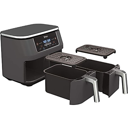 Ninja - Foodi 6-in-1 10-qt. XL 2-Basket Air Fryer with DualZone Technology  & Smart Cook System - Black 