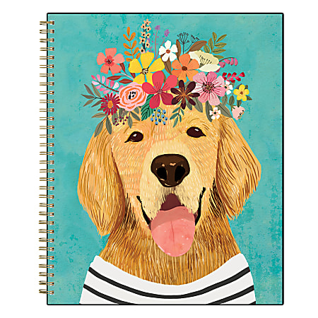Blue Sky™ Mia Charro Weekly/Monthly Planner, 8-1/2” x 11”, Golden Retriever, January To December 2022, 133701