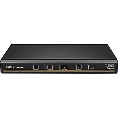 Vertiv Cybex SC800 Secure KVM | Single | 4 Port Universal DisplayPort | USB-C | NIAP version 4.0 Certified (SC840DPH - SC840DPHC400