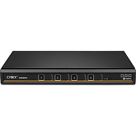 Vertiv Cybex SC800 Secure KVM | Single | 4 Port Universal DisplayPort | USB-C | NIAP version 4.0 Certified (SC840DPHC-400) - Secure Desktop KVM Switches | Secure KVM Switch | Single Head | NIAP Certified