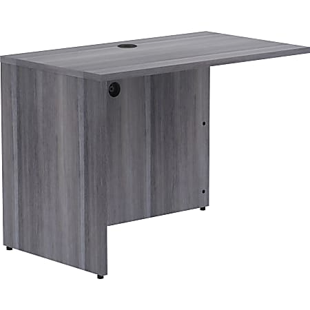 Lorell® Essentials 42"W Desk Return, Weathered Charcoal