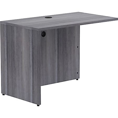 Lorell&reg; Essentials 42"W Desk Return, Weathered Charcoal