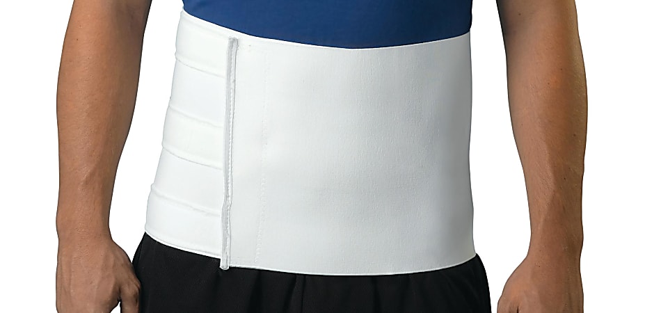 Medline Tri-Panel Elastic Abdominal Binder, Large/X-Large, White